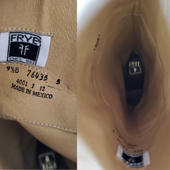 FRYE MELISSA LOGO KNEE HIGH LEATHER BOOTS 9.5B EEUC With BOX! - Picture 12 of 16